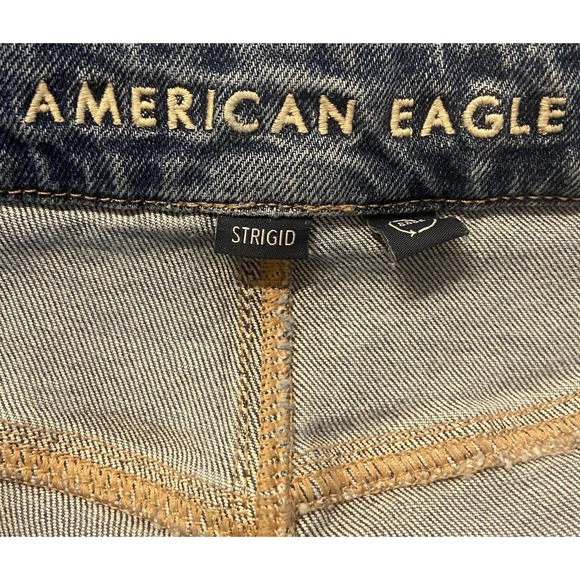 American Eagle Curvy Super High Rise Baggy Straight Jeans Womens 16 Reg - Picture 9 of 9